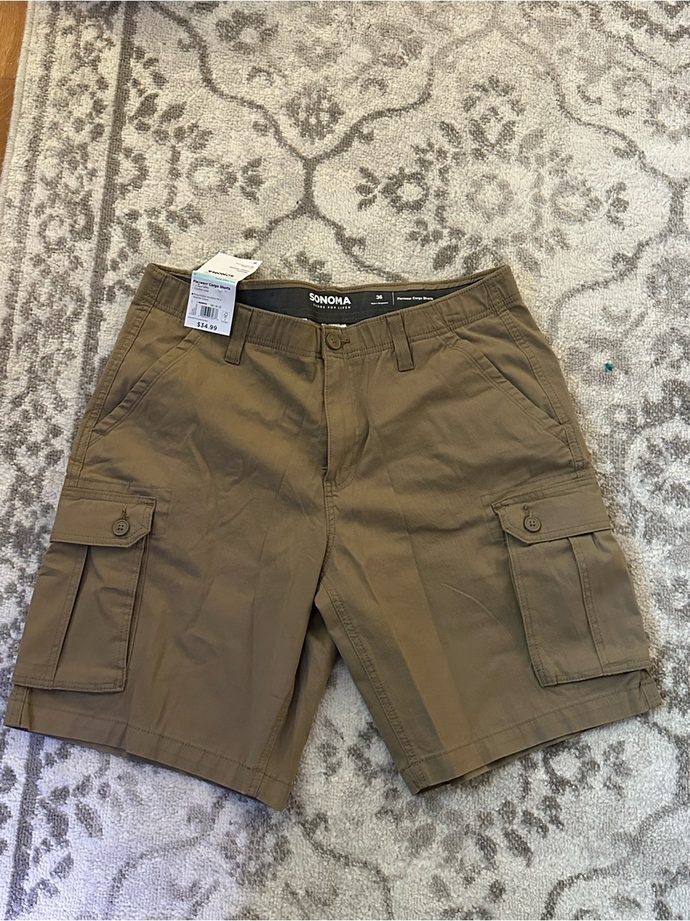 Sonoma Men’s Cargo Shorts in Olive Brown